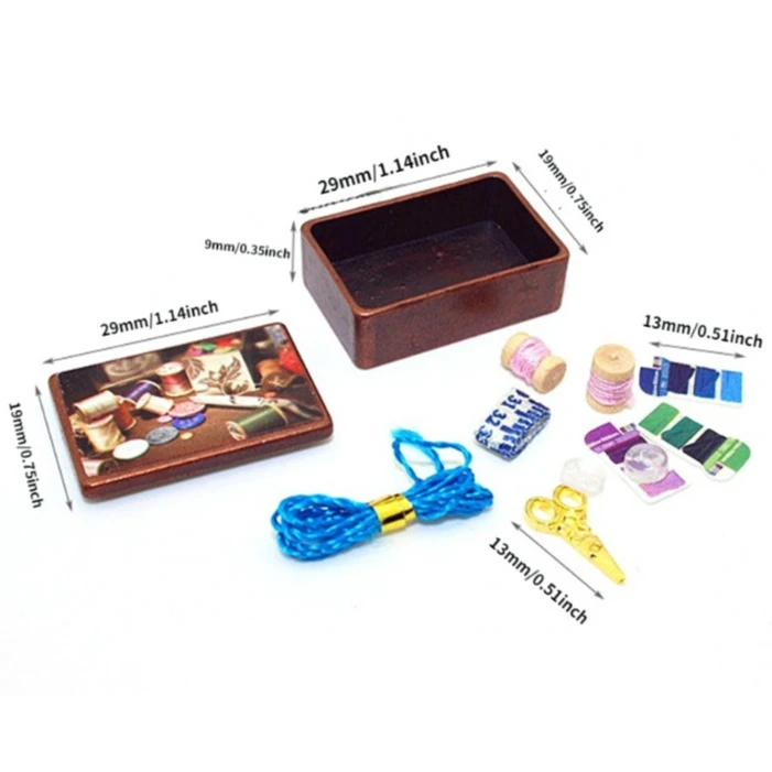 Caja de costura miniatura - Juguete educativo para niños