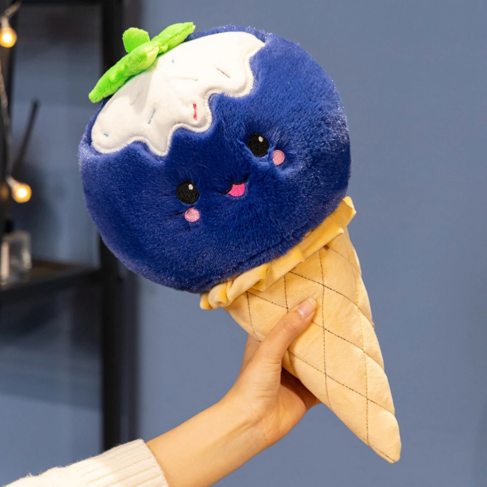 Peluche de helado con frutas y arándanos para niños