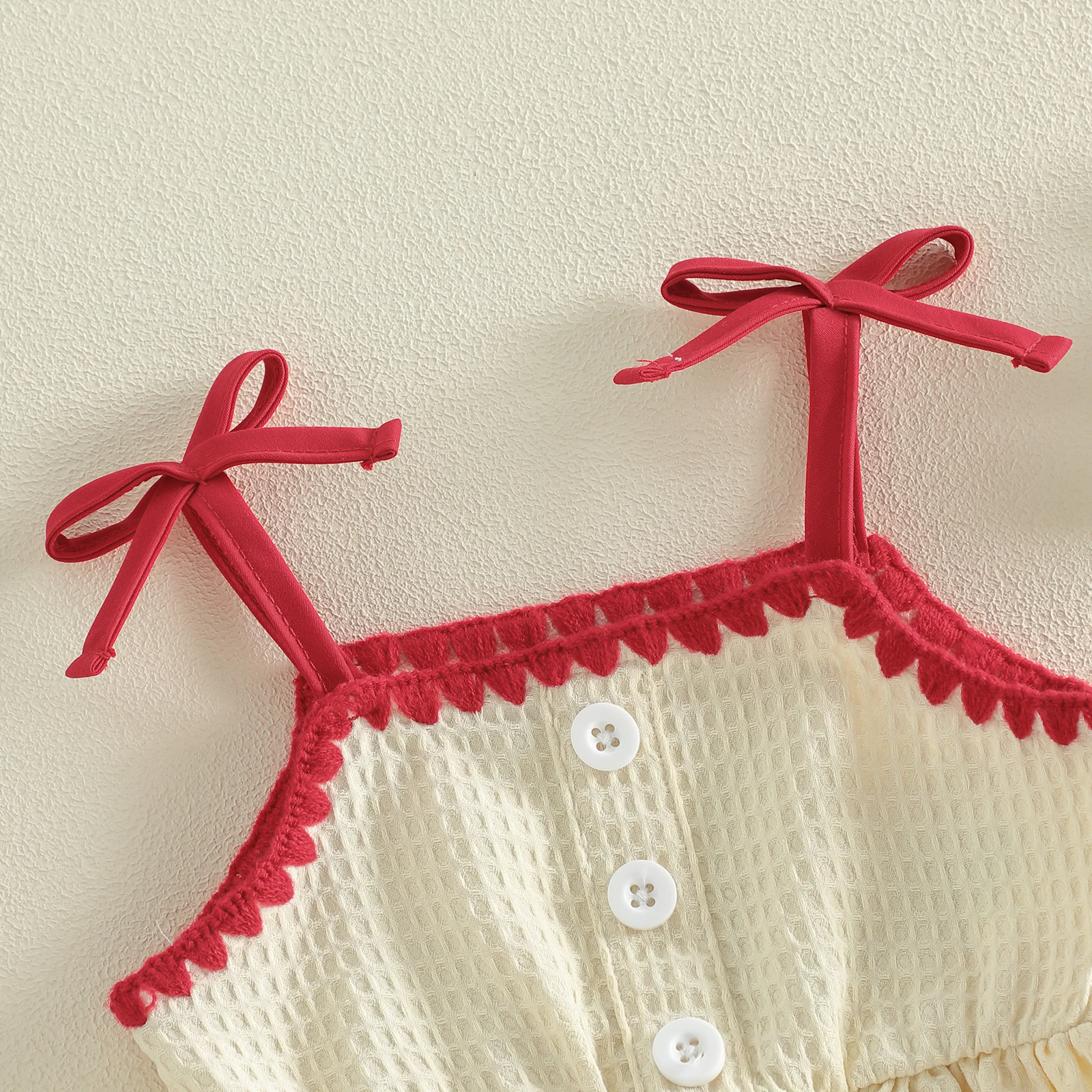 Conjunto bebé niña verano volantes falda-pantalón fresa - imagen 5