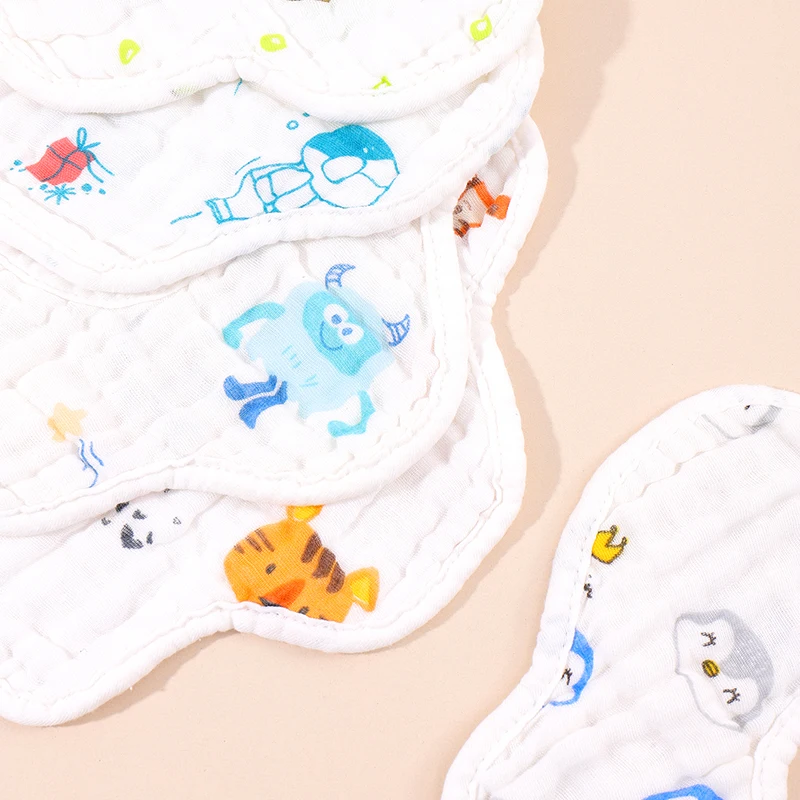 Baberos bandana de muselina gasa absorbentes para recién nacido - imagen 4