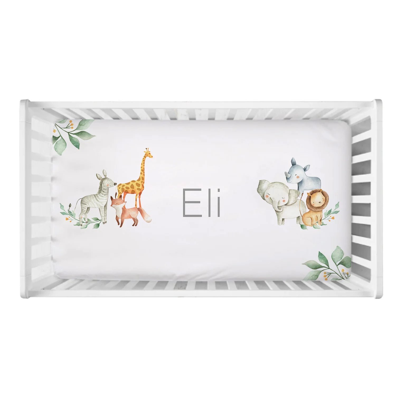 LVYZIHO juego ropa de cama para cuna con animales selva - imagen 4