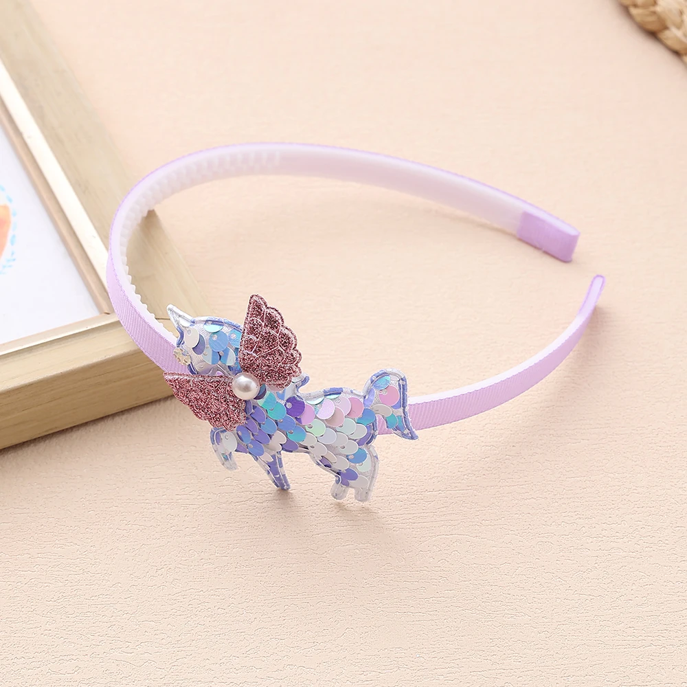 Diademas de unicornio con lentejuelas para ninas - Fiesta artesanal