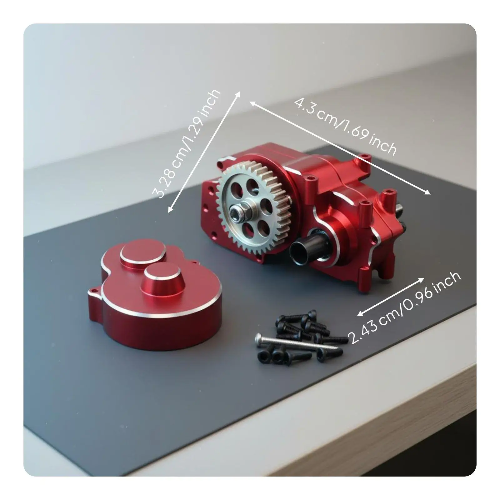 Caja de cambios trasera de metal para coche RC fácil montaje