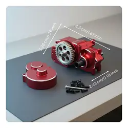 Caja de cambios trasera de metal para coche RC fácil montaje