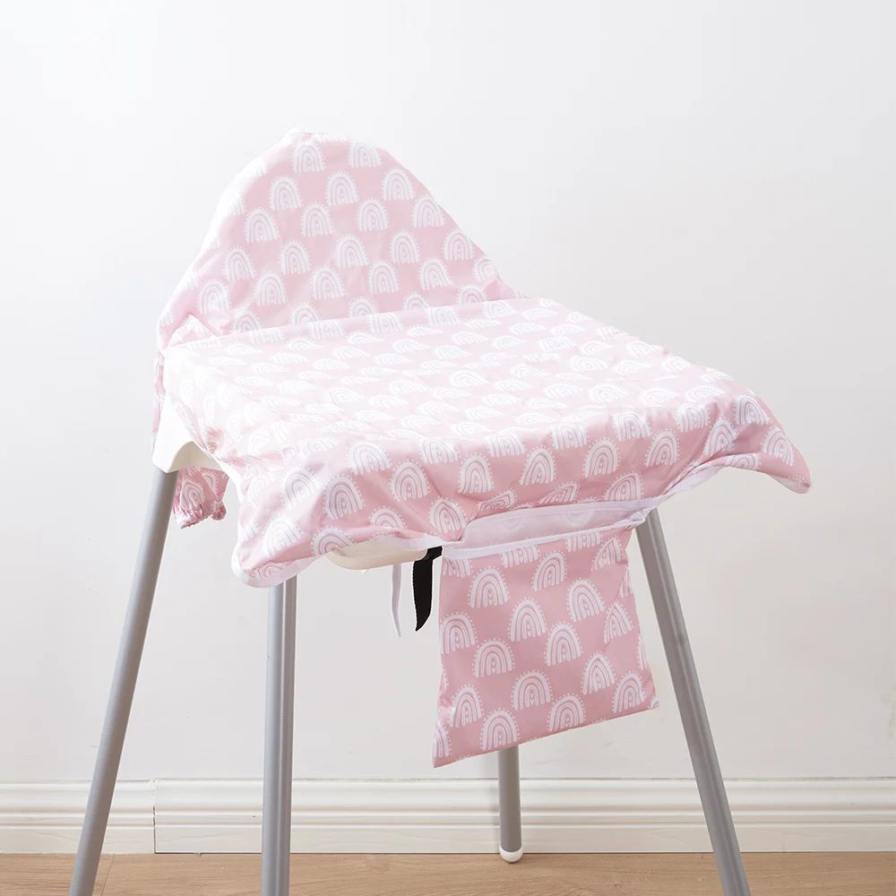 HappyFlute Babero de alimentación para bebé con estampado arcoíris