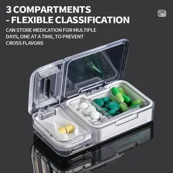 Caja portátil bipartida de medicamentos infantiles con cortador preciso
