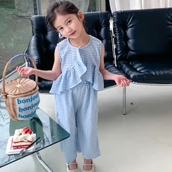 Conjunto de verano para niño: top con volantes y pantalón
