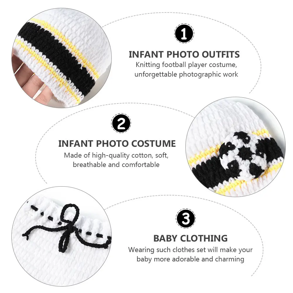 Disfraz de fútbol para bebé en algodón peludo, sesiones fotográficas - imagen 4