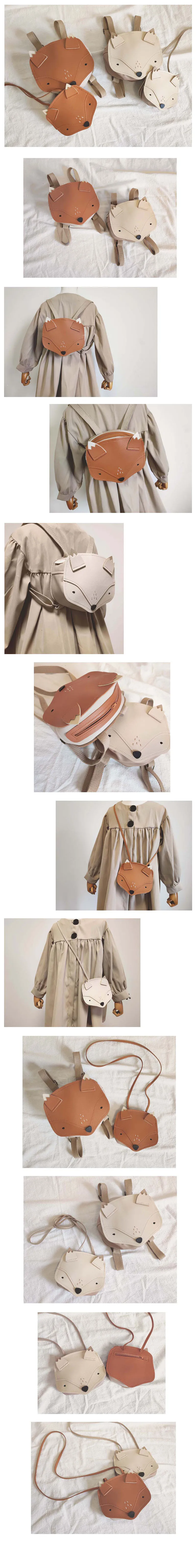 Bolso de mensajero con diseño de zorro y correas ajustables