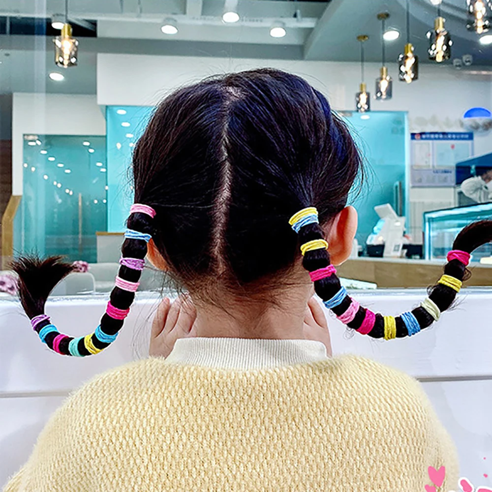Gomas para el pelo con lazos y flores elásticas para niñas - imagen 2