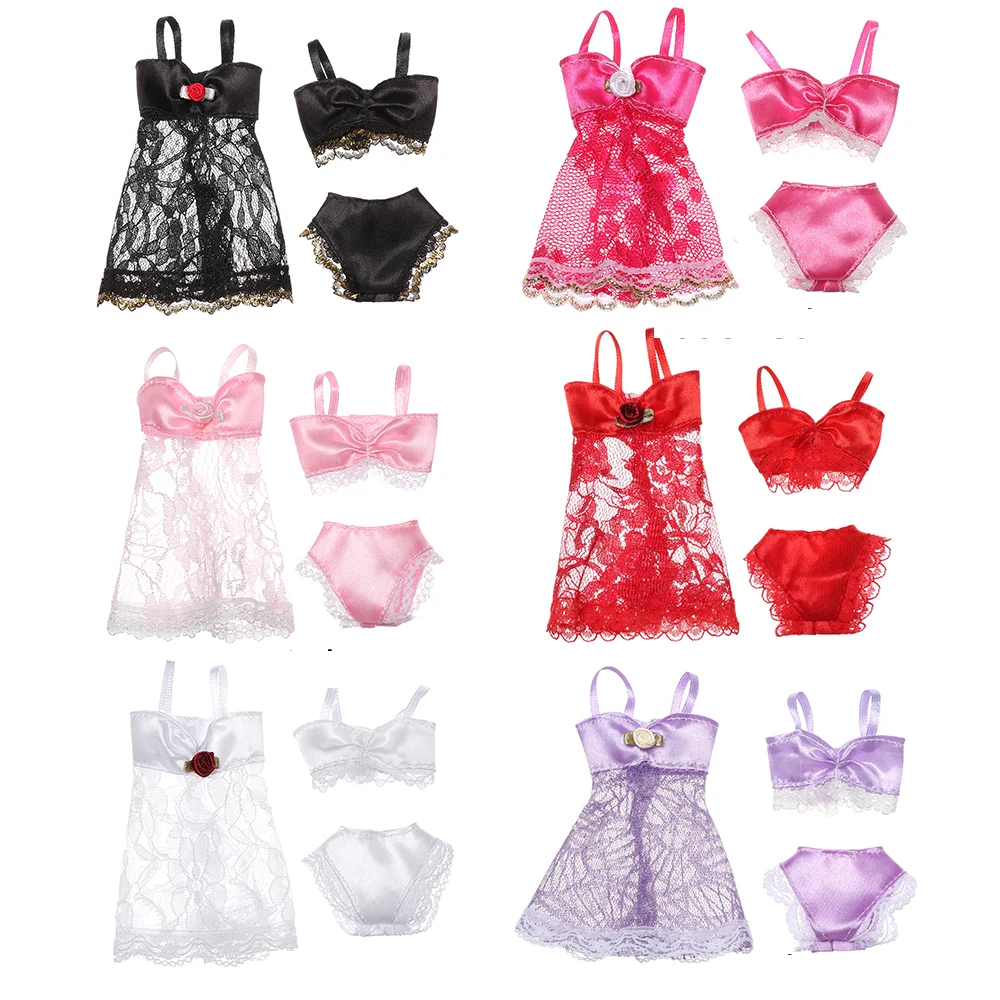 Conjunto de ropa para muñecas – Pijama y vestido de noche - imagen 3