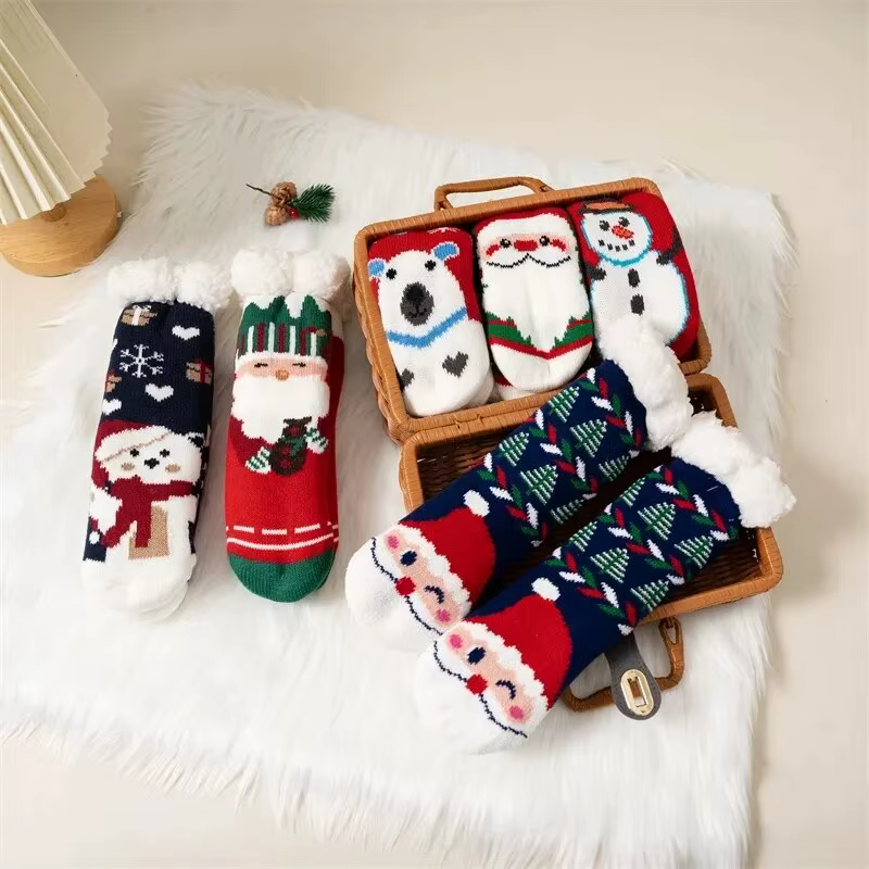Calcetines navideños de algodón para niños y niñas - imagen 2