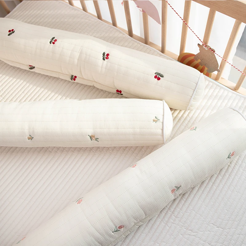 Almohada para bebé recién nacido de algodón suave con osito bordado - imagen 4
