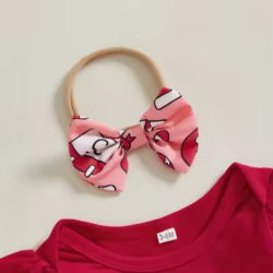VISgogo Conjunto Navidad niña – Camiseta, shorts y calcetines con diadema