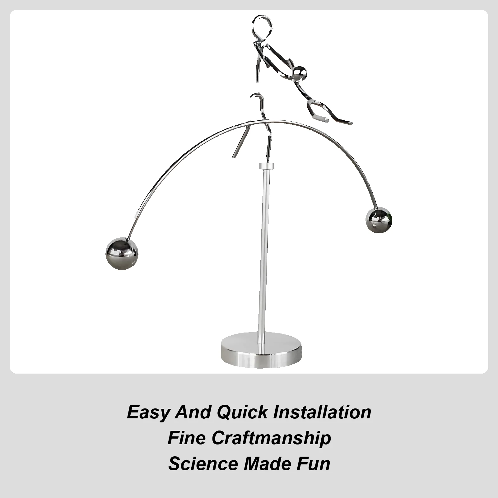 Juguete de equilibrio artístico de acero inoxidable para escritorio - imagen 4