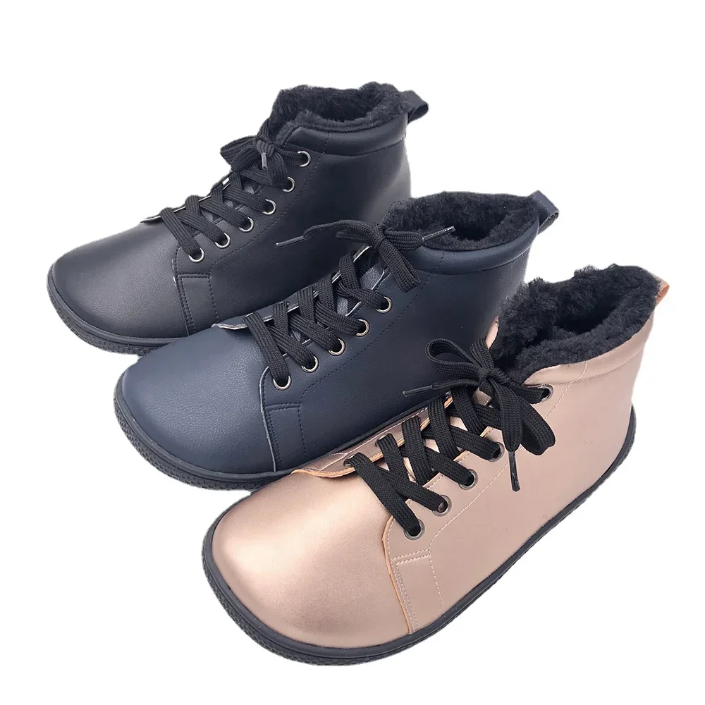 Tipsietoes Botas de invierno de cuero para niña – Forro piel y puntera ancha - imagen 4