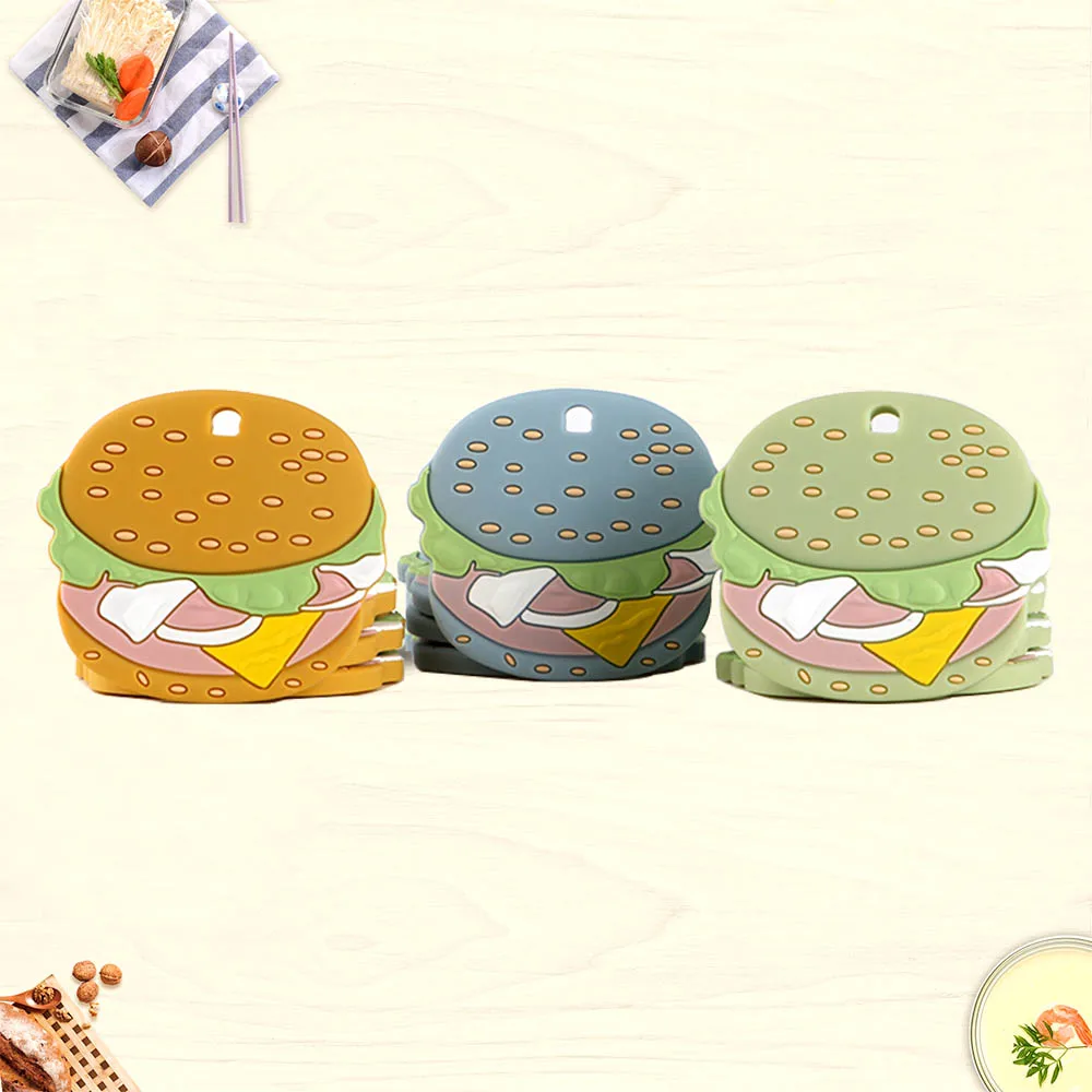 Colgante de silicona con fresa y hamburguesa para manualidades - imagen 4