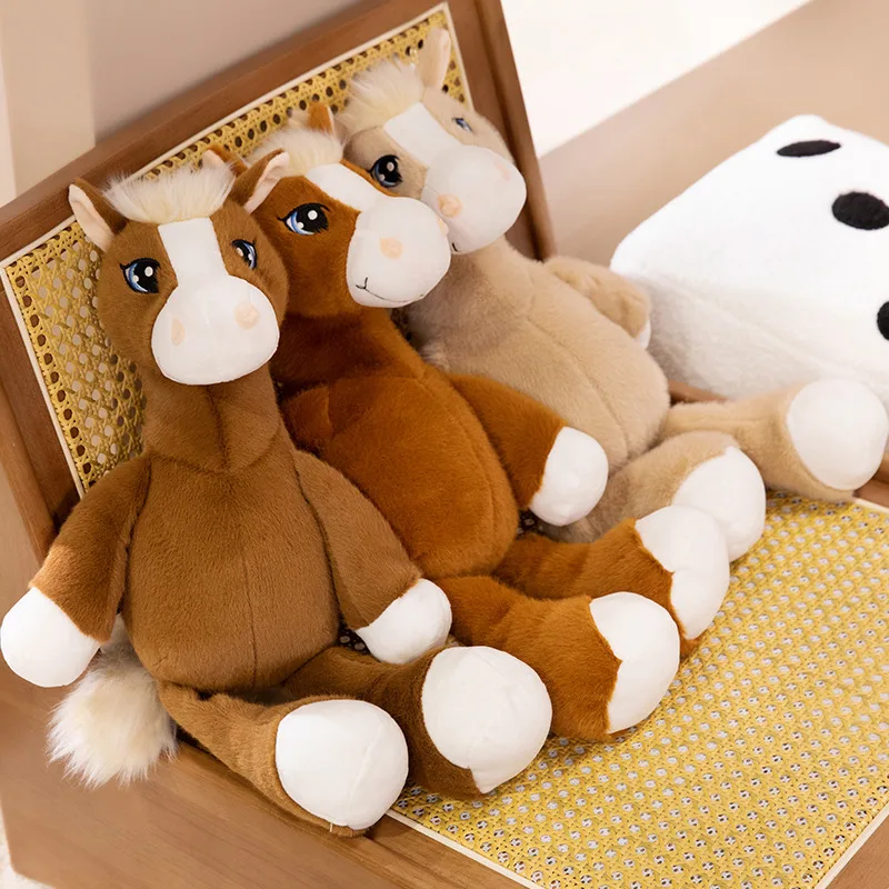 Peluche de caballo ojos grandes para niños, suave y clásico - imagen 3