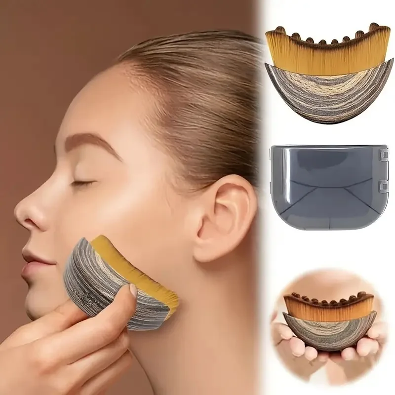 Cepillo masaje linfático facial de madera ergonómico antihinchazón - imagen 4