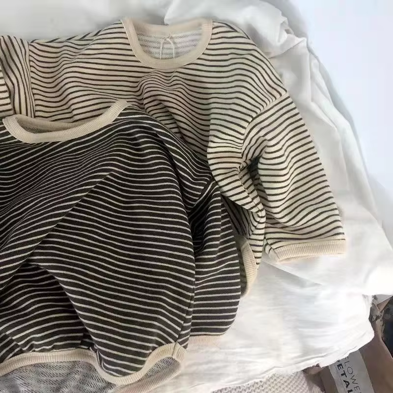 Lawadka Camisetas de algodón para niños - mangas largas a rayas 1-8 años