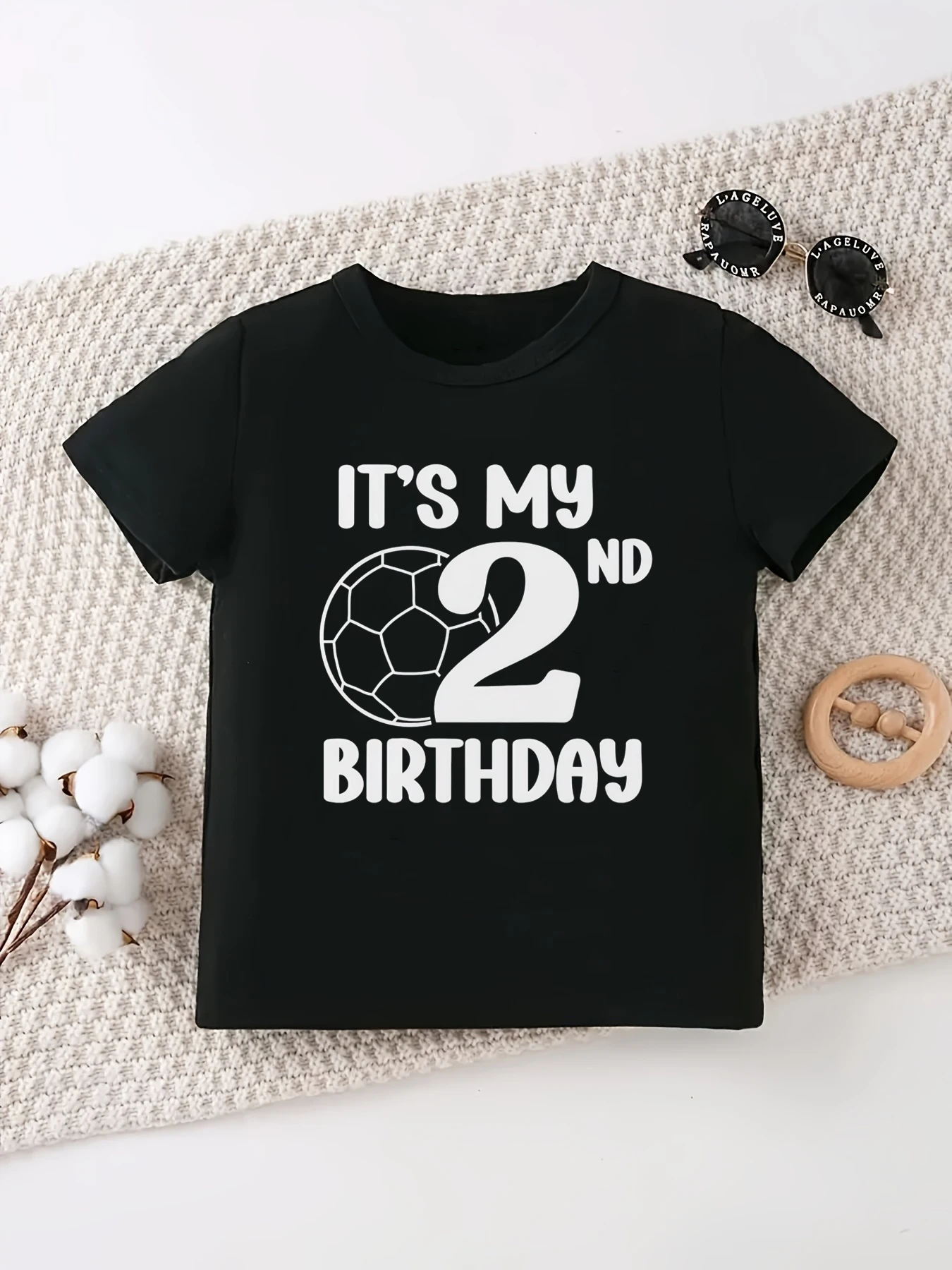Camiseta personalizada de fútbol con nombre para cumpleaños infantil - imagen 3