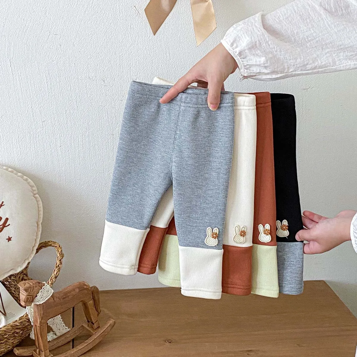Mallas de lana de invierno para bebé, pantalón térmico niña - imagen 2