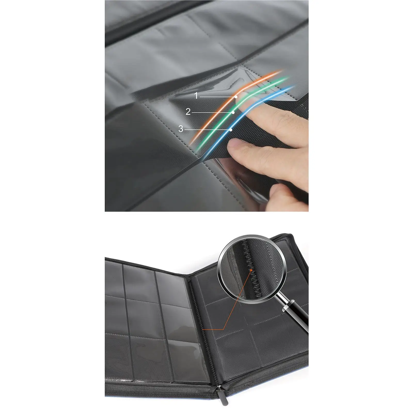 Carpeta con cremallera para tarjetas coleccionables tipo álbum - imagen 2