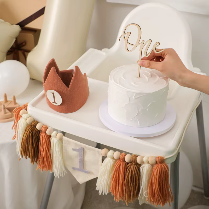 Detalle de borlas y materiales