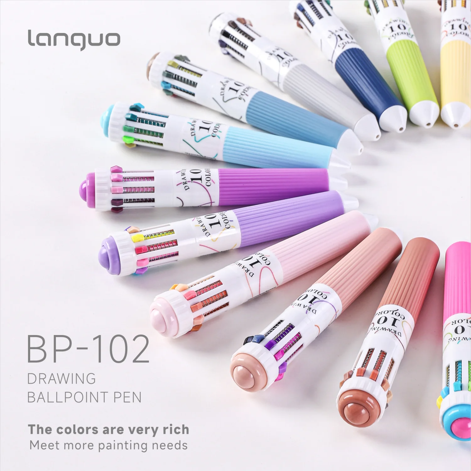Bolígrafos para niños retráctiles multicolor de punta fina suave - imagen 4
