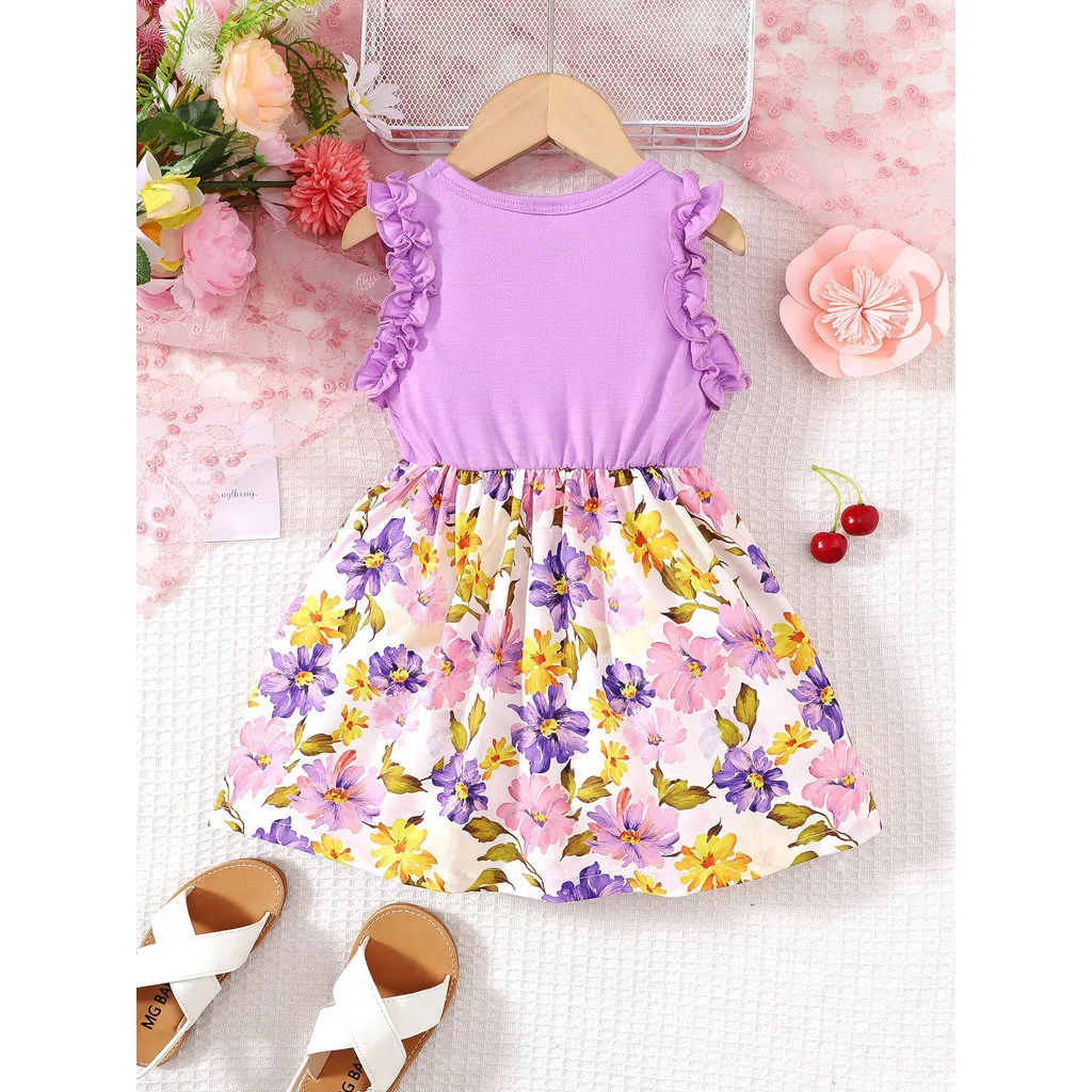 Vestido de fiesta niña princesa lazo doble verano - imagen 2