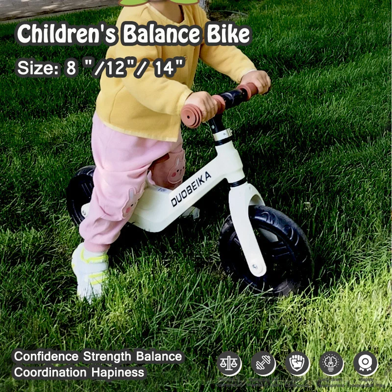 Bicicleta de equilibrio infantil sin pedales con ruedas hinchables - imagen 4