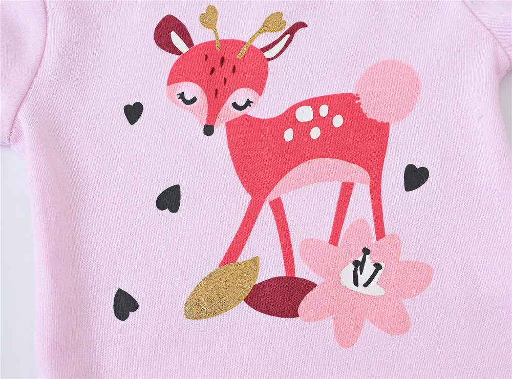 Body de manga larga en algodón estampado para bebé niña - imagen 3