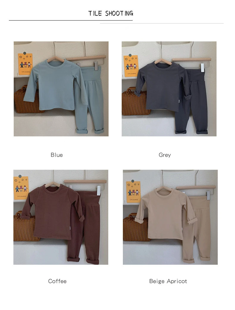 Vista frontal del conjunto de pijama infantil