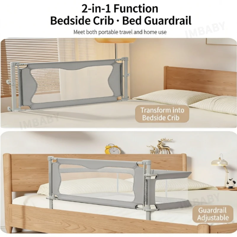 Barandilla plegable para cama de bebé IMBABY – Protección anticaídas - imagen 5