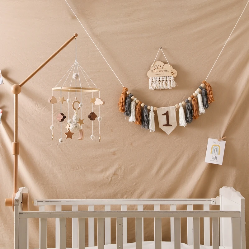 Sonajero de madera con diseño clásico para bebés