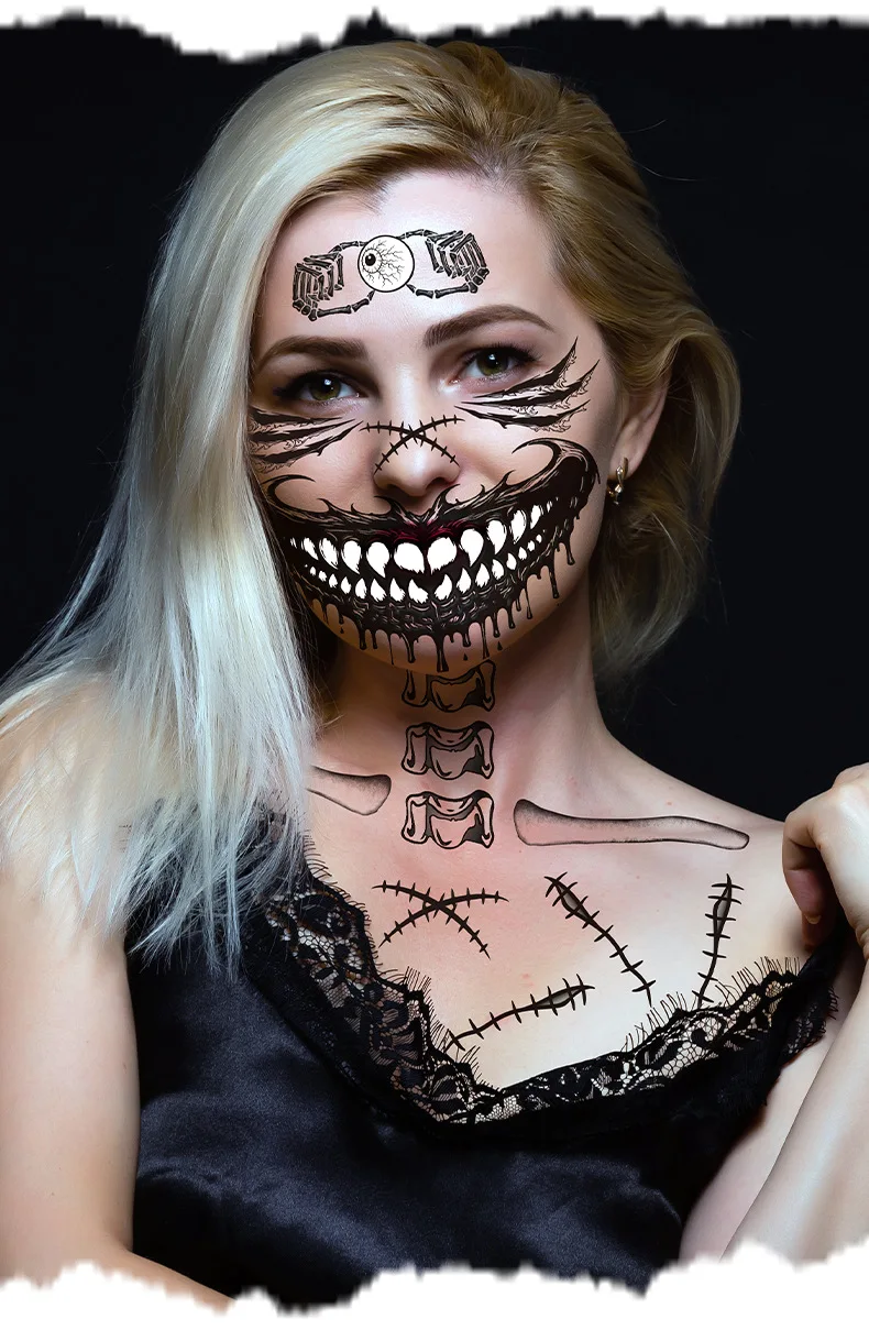 Resultado visible tras la aplicación para un look de Halloween