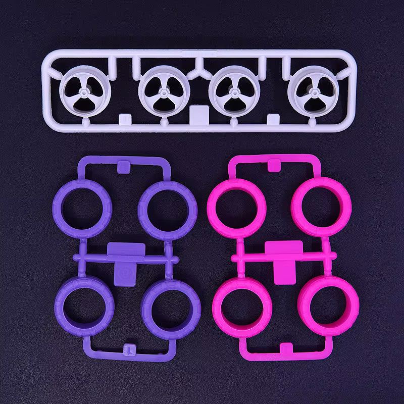 Neumático estrecho Mini 4WD neón multicolor, súper resistente