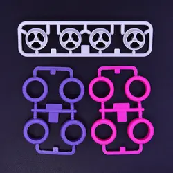 Neumático estrecho Mini 4WD neón multicolor, súper resistente
