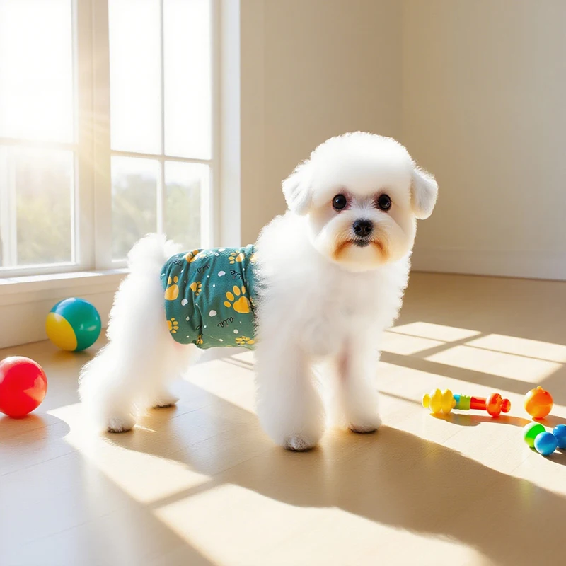 Pañales reutilizables con estampado de huella canina y ajuste - imagen 3