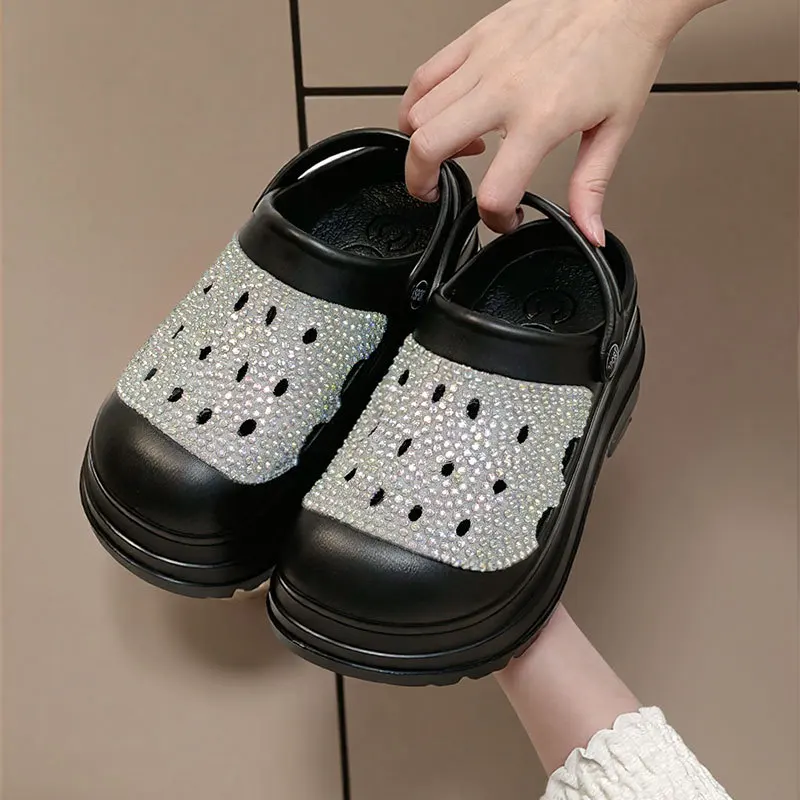 Zuecos de plataforma con sandalias brillantes EVA suaves para niña - imagen 5