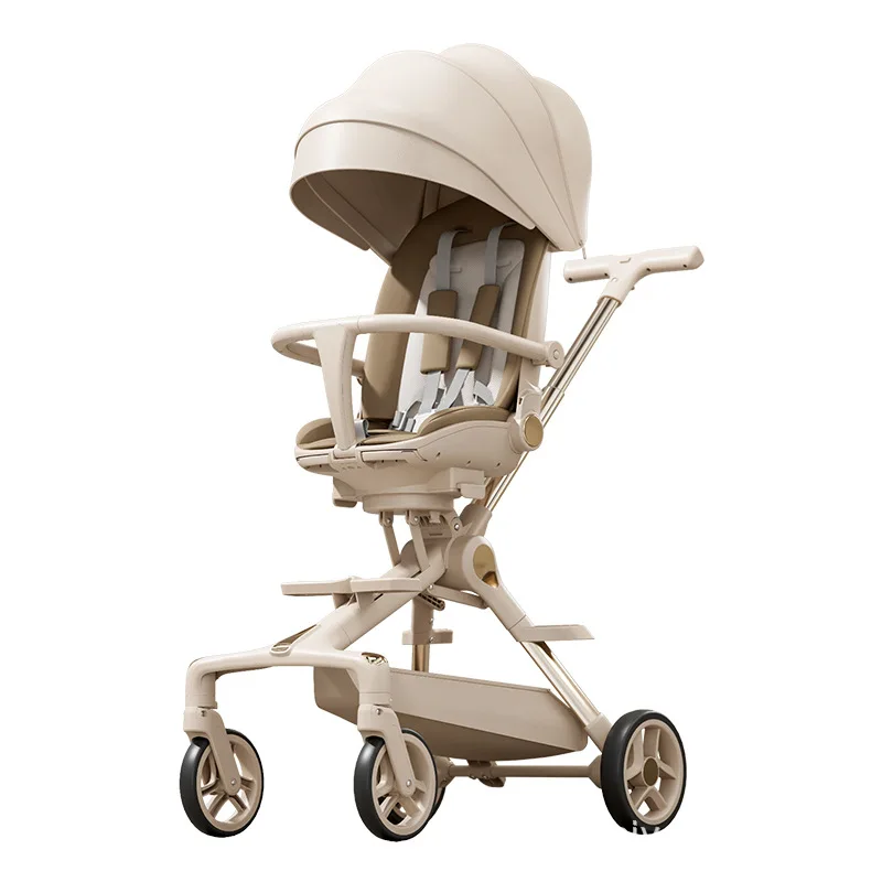 Cochecito de bebé multifuncional plegable reclinable de aluminio - imagen 2