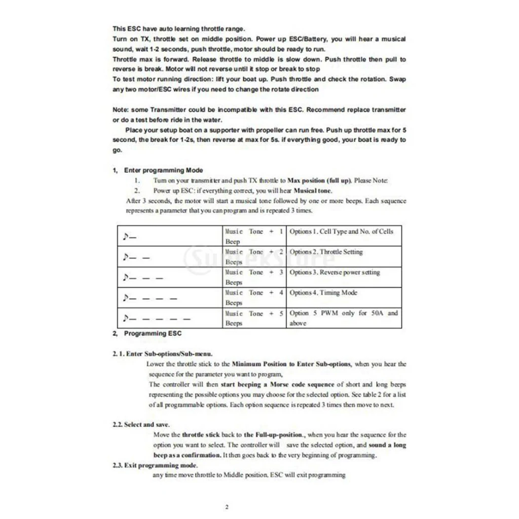 Controlador de velocidad ESC impermeable bidireccional sin escobillas - imagen 5