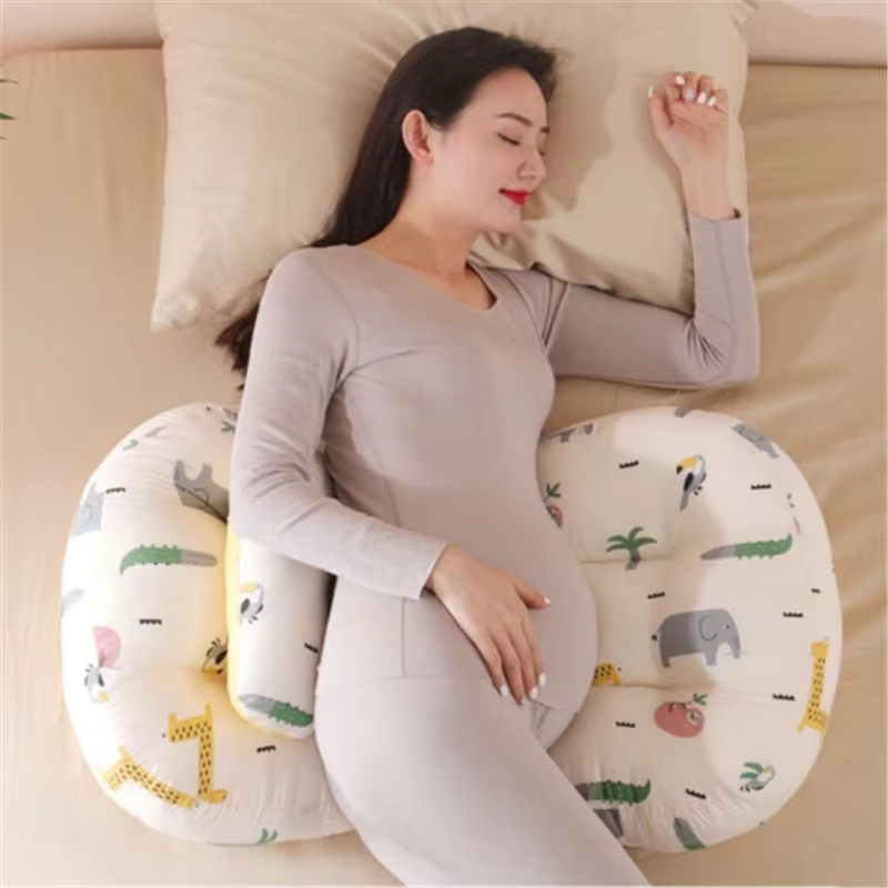 Almohada de embarazo U ajustable con forma y dibujos animados