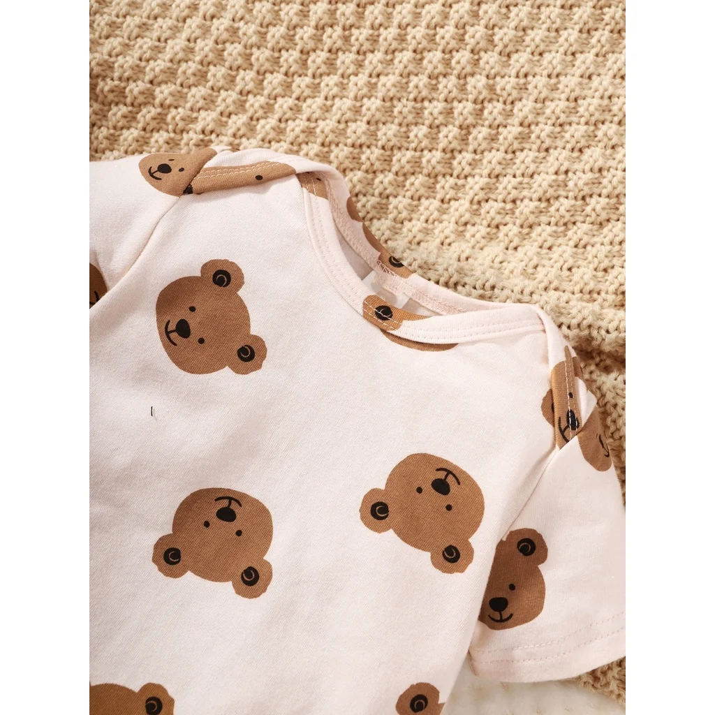 Conjunto recién nacido con body de oso, pantalones y gorro - imagen 3