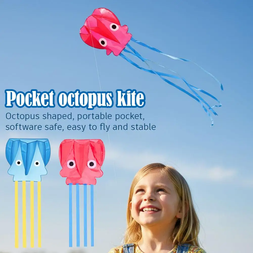 Cometa infantil pulpo suave para exteriores, juego familiar de vuelo - imagen 3