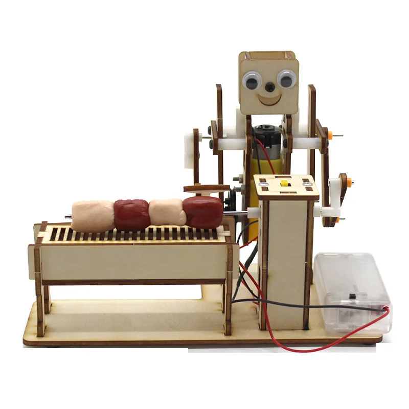 Juguete de ensamblaje Robot barbacoa con tablero en madera educativo