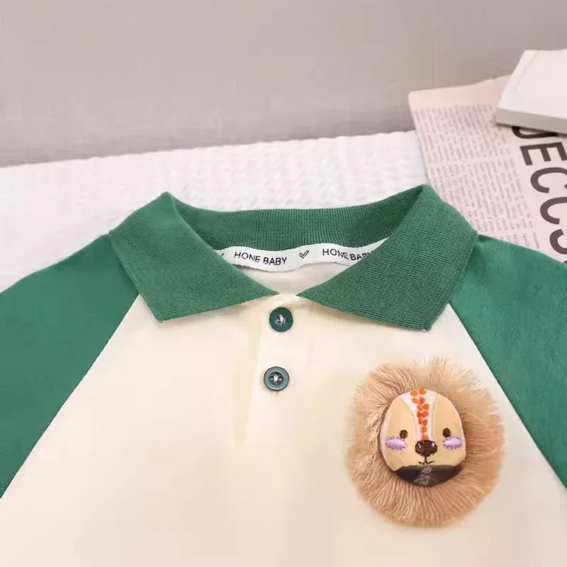 Conjunto verano bebé camiseta y pantalón corto dibujos - imagen 3