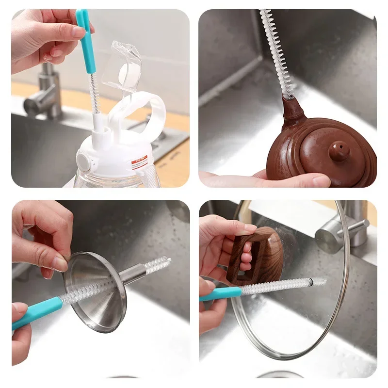 Cepillo limpiador multifuncional para biberones y tetinas – Alambre de acero - imagen 4