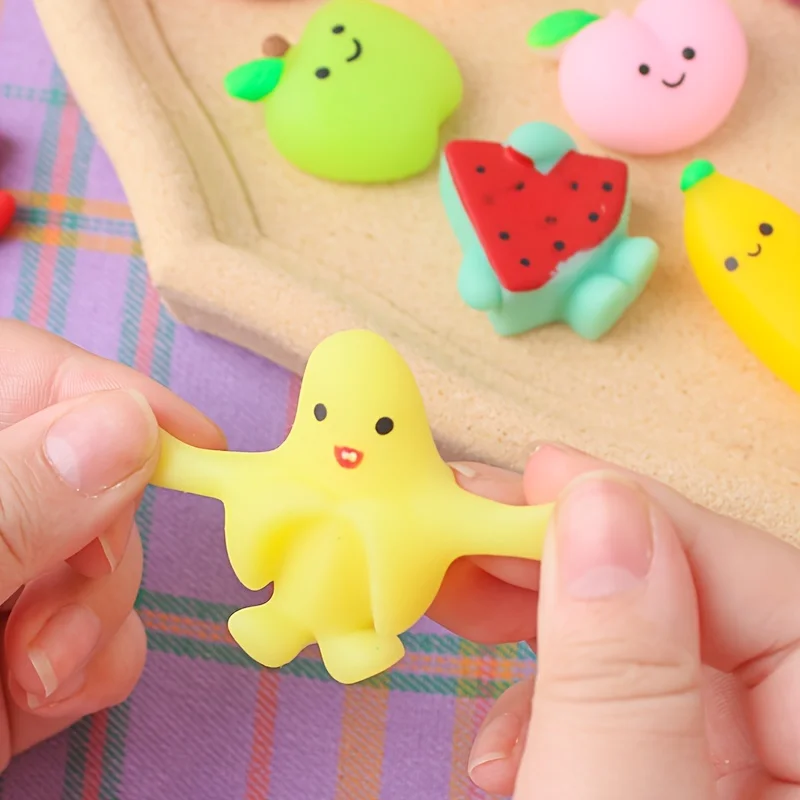Juguetes blandos Squishy antiestrés para niños – Set frutas - imagen 5