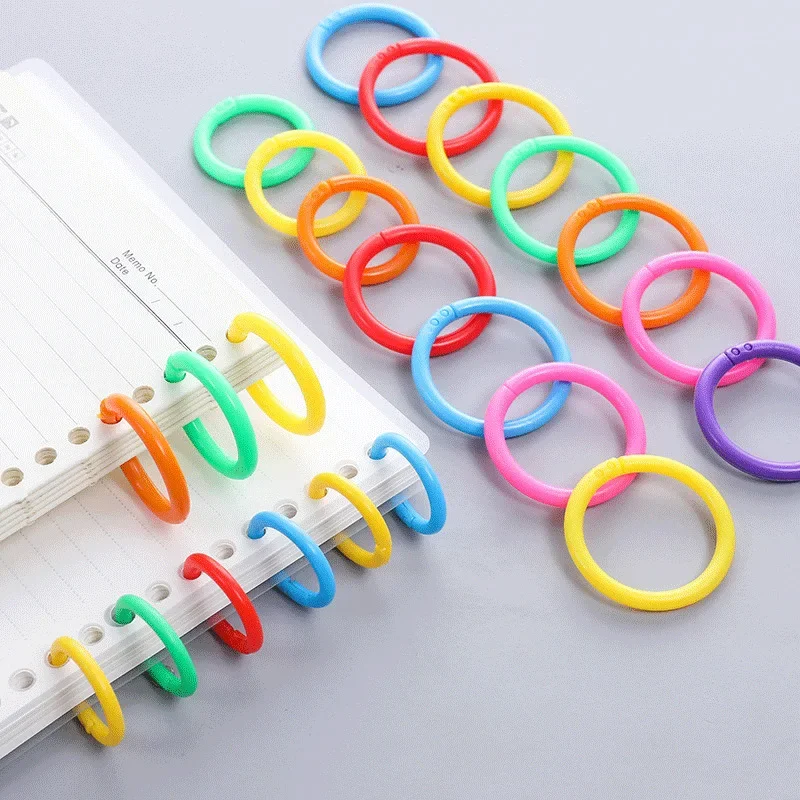 Carpeta de anillas de plástico 15-40mm para álbumes DIY